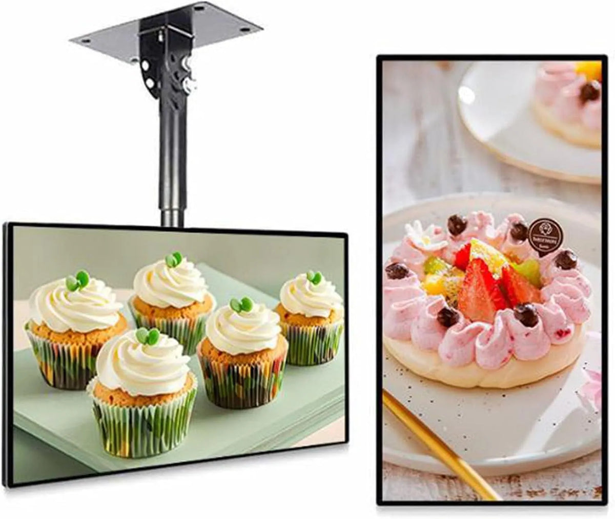 Digital Signage Mediaspeler voor portret- en landschapsweergave, 43 inch, slimme gesplitste schermtechnologie, voor restaurants