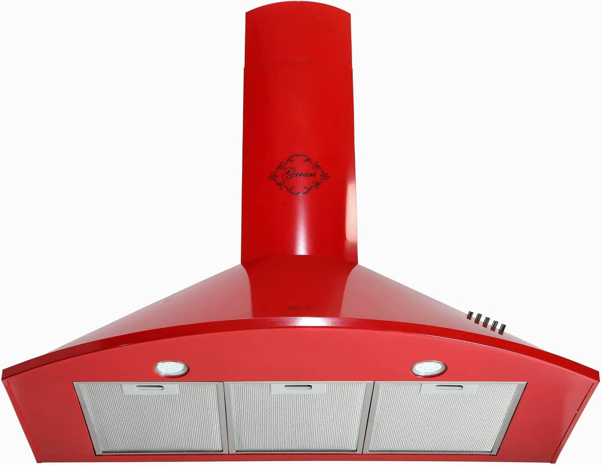 C 046 RD afzuigkap, 1000 m3/h, 90 cm, GURARI Wand GCH 9 90 cm rood, Zeer krachtige zuigkracht 1000 m3/h motor