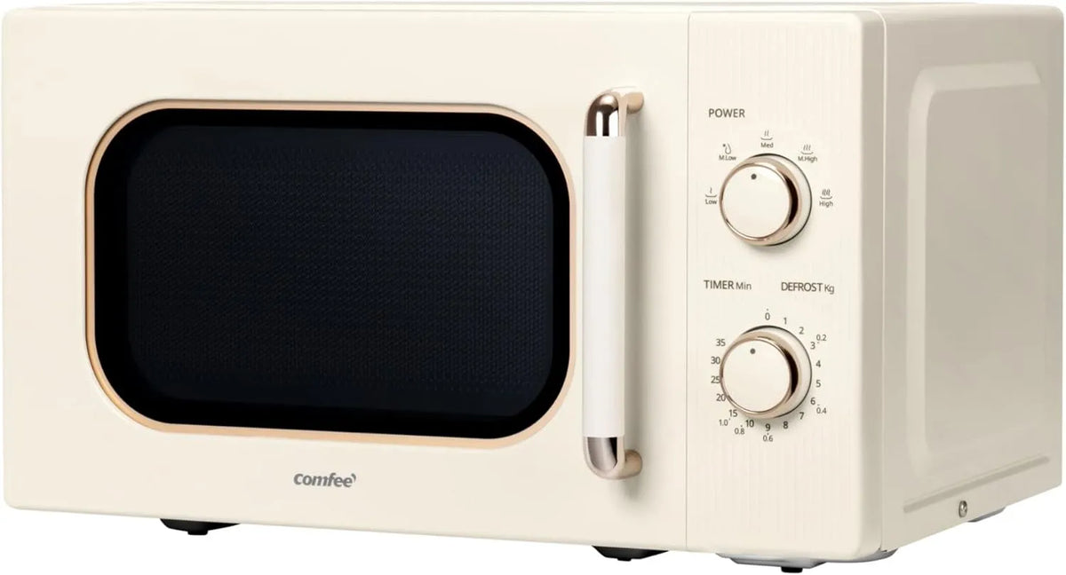 Comfee CMO-M202NC magnetron, 700 W, 5 standen, timer, Vintage retro elegante met 5 standen, instelbare timer 0-35 minuten, eenvoudige bediening