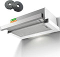 Afzuigkap, 400 m3/h, 60 cm, keukenventilatie met instelbare afzuigstanden
