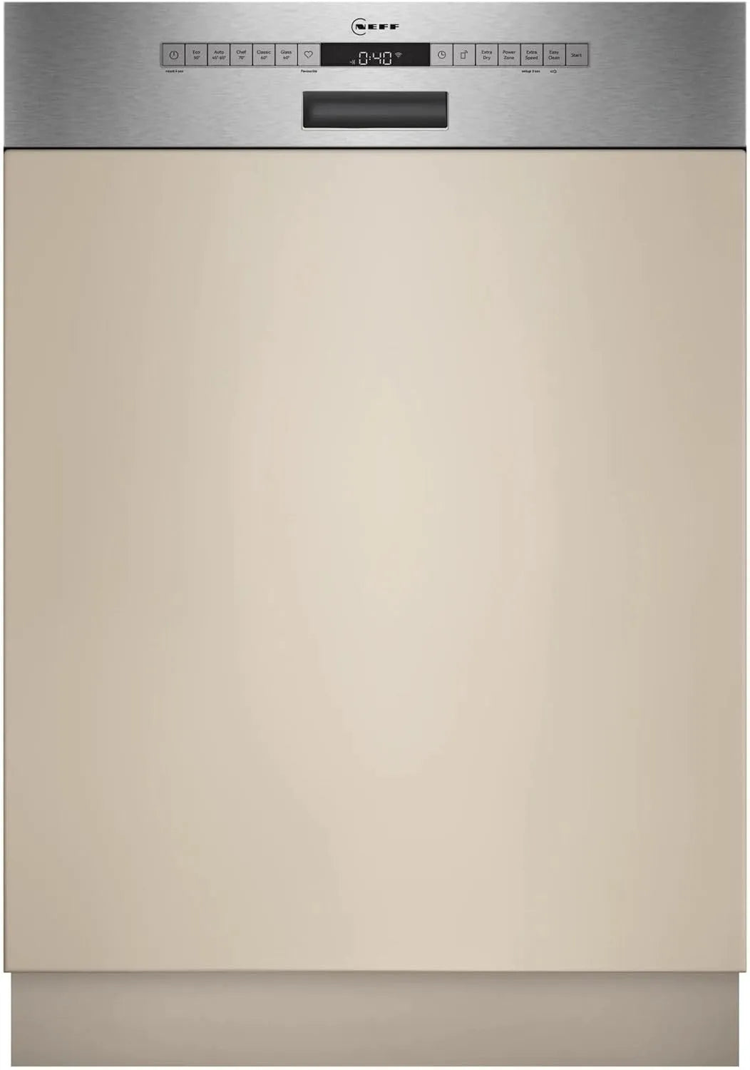 S145ECS15E N 50 vaatwasser, 60 cm, stille werking, slimme, deels geïntegreerd 60 cm, Made in Germany, sterke reiniging met Chef 70oC
