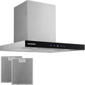 DCH-650TIX afzuigkap, 623,9 m3/h, 3 Standen, roestvrijstalen behuizing, Wand 60cm, Touch Bediening, Recirculatie Luchtafvoer 623,9 m3/h
