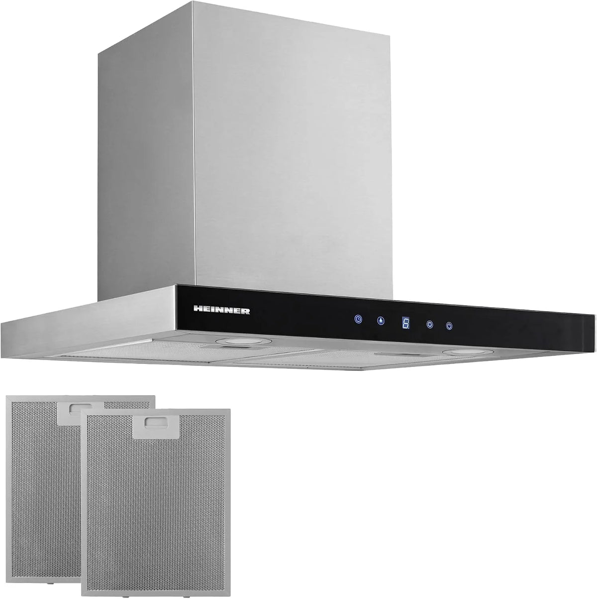 DCH-650TIX afzuigkap, 623,9 m3/h, 3 Standen, roestvrijstalen behuizing, Wand 60cm, Touch Bediening, Recirculatie Luchtafvoer 623,9 m3/h