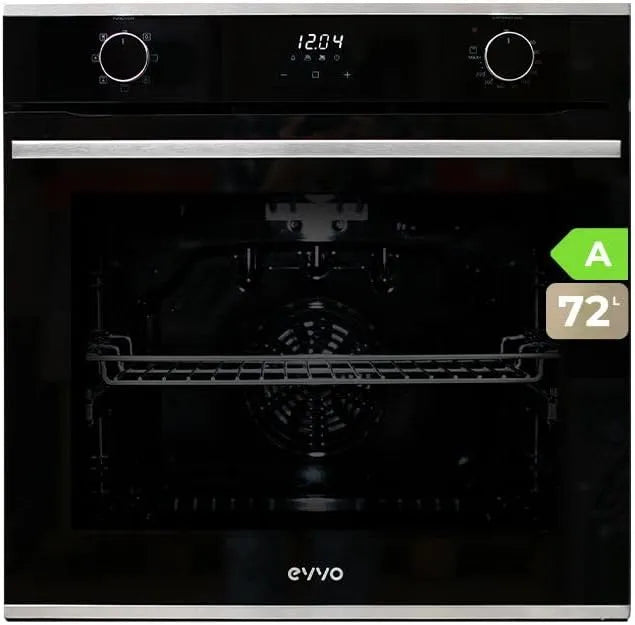 H20 elektrische oven, 7 programma's, roestvrijstalen behuizing, digitaal display, timer, EVVO geïntegreerde oven, energie-efficiëntie A