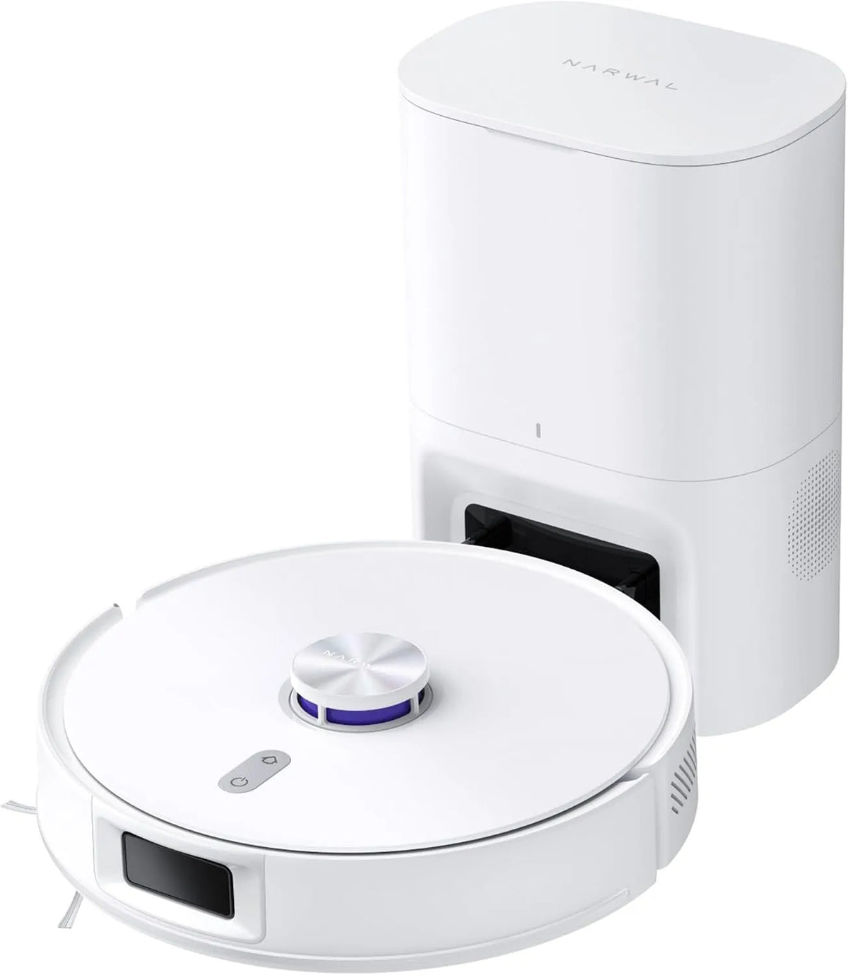 Robotstofzuiger, automatische werking, zuig- en dweilfunctie, Narwal Freo S en Dweil met Automatisch Leegstation