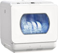 Vaatwasser, 5 programma's, digitaal display, HOMCOM Mini-, dubbele watertoevoer, touch-bediening, uitgestelde start