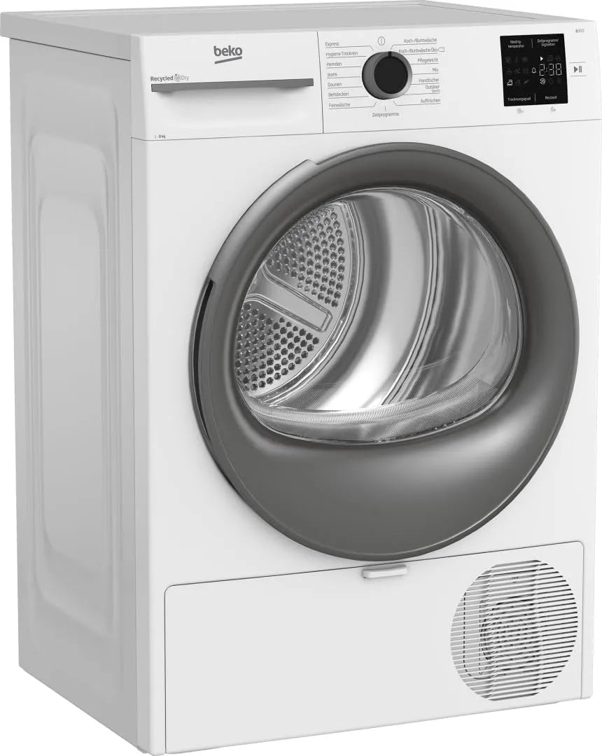 Beko BM3T38210W1 warmtepomp, 15 programma's, droger, geschikt voor mensen met allergieën, hygiëne drogen en hygiëne opfrissen