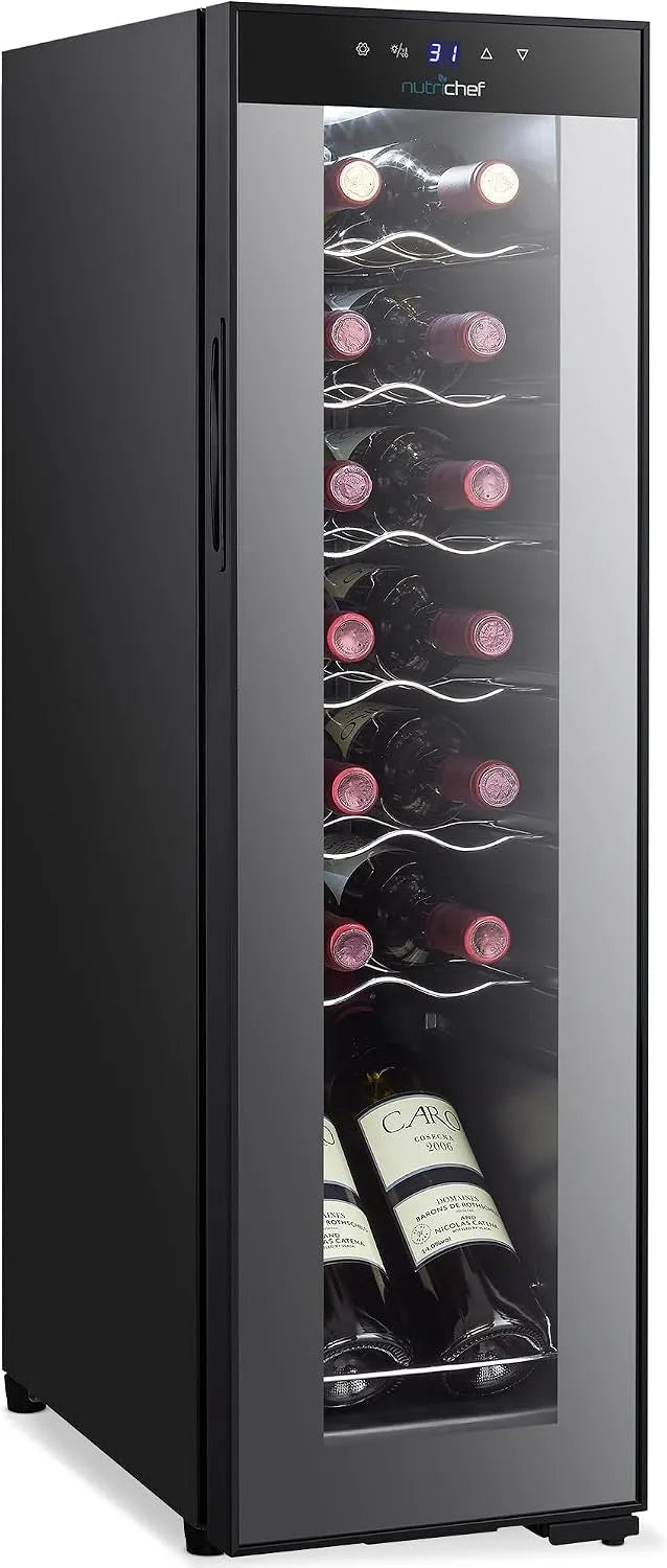 Koelkast, Wine Refrigerator Cellar, 14 Bottle Storage and 40.4 Liters Internal Capacity, Single Zone Chiller with Digital Touch Button Control