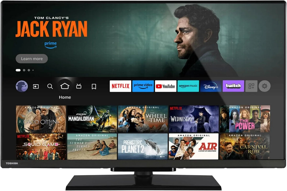 Toshiba 24WF3F63DAR DVB-T2, 24 inch, Smart Fire TV 24 inch HD Ready 24 inch met geïntegreerde Alexa, LED-TV compatibel met Alexa, Dolby Audio