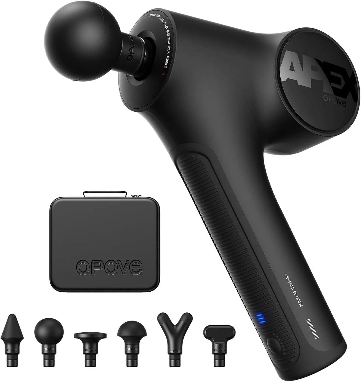 Massagepistool, 14,5 mm, Opove, diep weefsel, elektrisch handmassageapparaat, ergonomisch design voor nek-, schouders en benen
