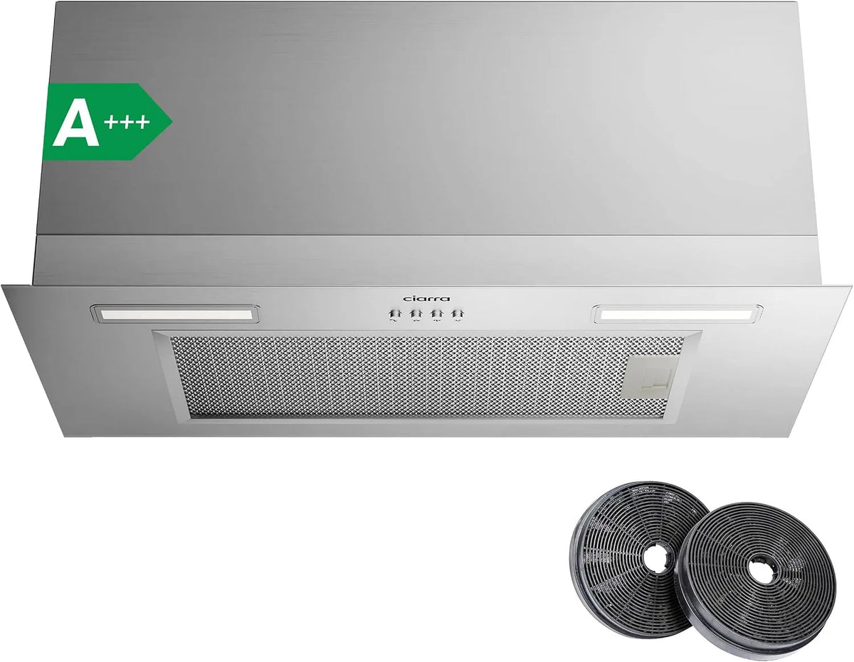 CBCF003 CBCS6926A A afzuigkap, 60 cm, 3 standen, CIARRA +++ Inbouw, warme led-verlichting, met actieve koolfilter