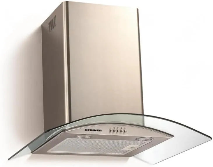 DCH-650GX afzuigkap, 610 m3/h, 60 cm, 3 standen, roestvrijstalen behuizing, Wandschouw Inbouw 60 cm, Recirculatie luchtafvoer