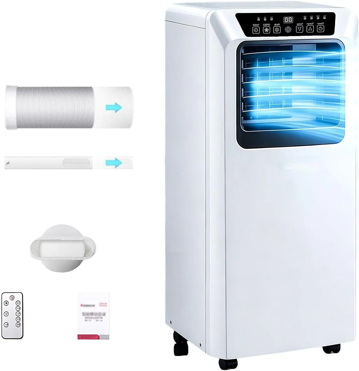 Airconditioner, Compacte Mobiele Airco Met Afstandsbediening En Wieltjes