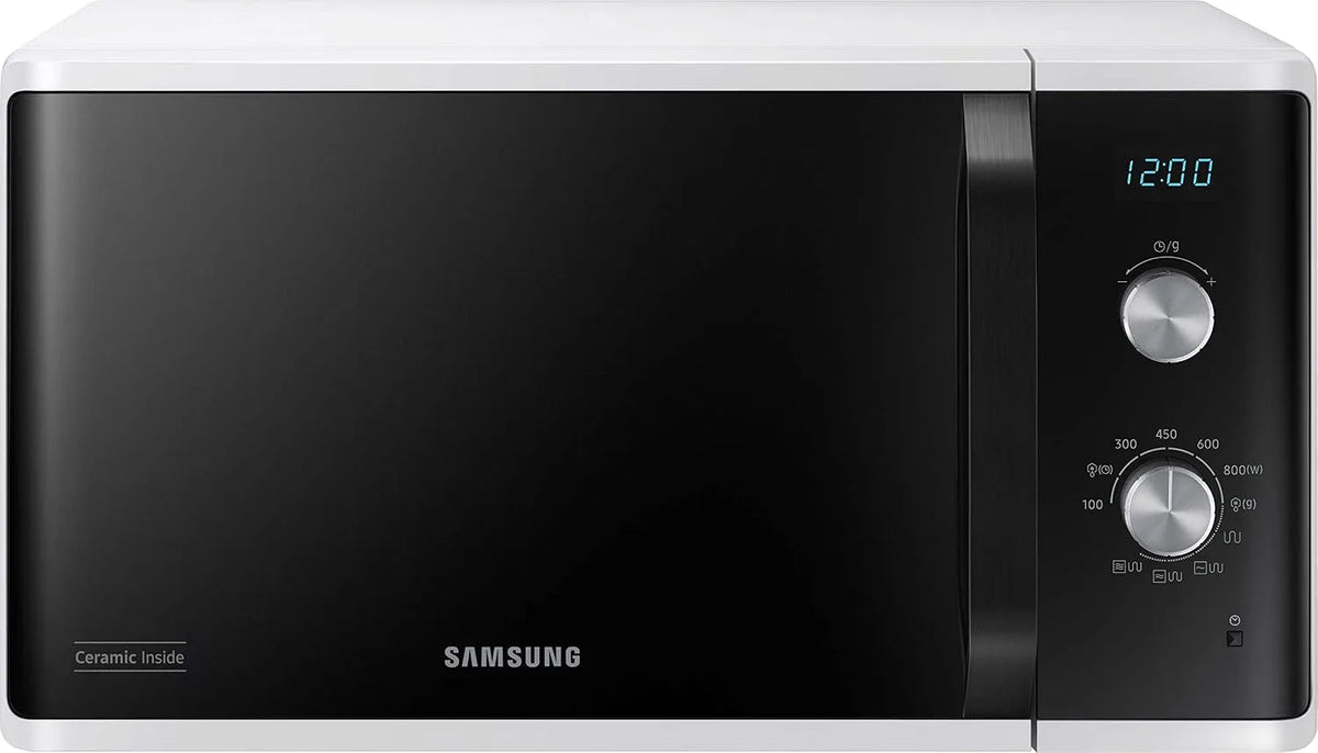 Samsung MG23K3614AW/EG magnetron, 800 W, met grill, 23 liter gaarvolume, groot gaarelement voor gelijkmatige bruining