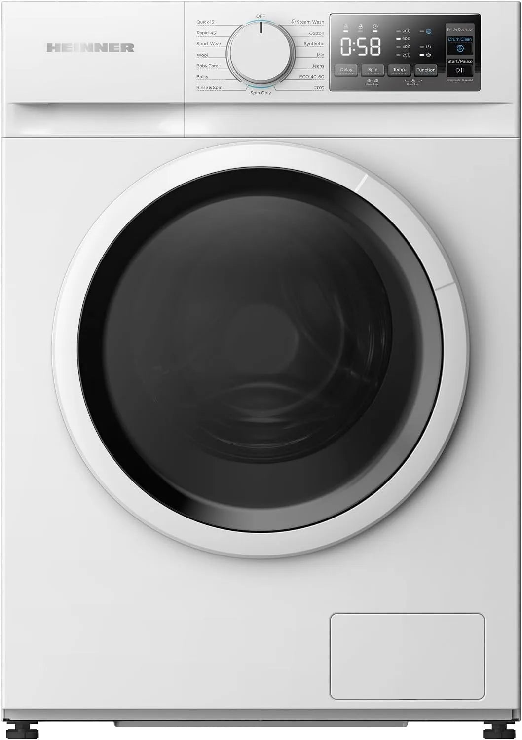 HHWM-M914IVNA wasmachine, 72 dB, digitaal display, borstelloze motor, 5 Year Warranty