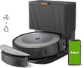 Robotstofzuiger, automatische werking, zuig- en dweilfunctie, automatische stoflediging, iRobot Roomba Combo i5+, en Dweilrobot, Automatisch legen