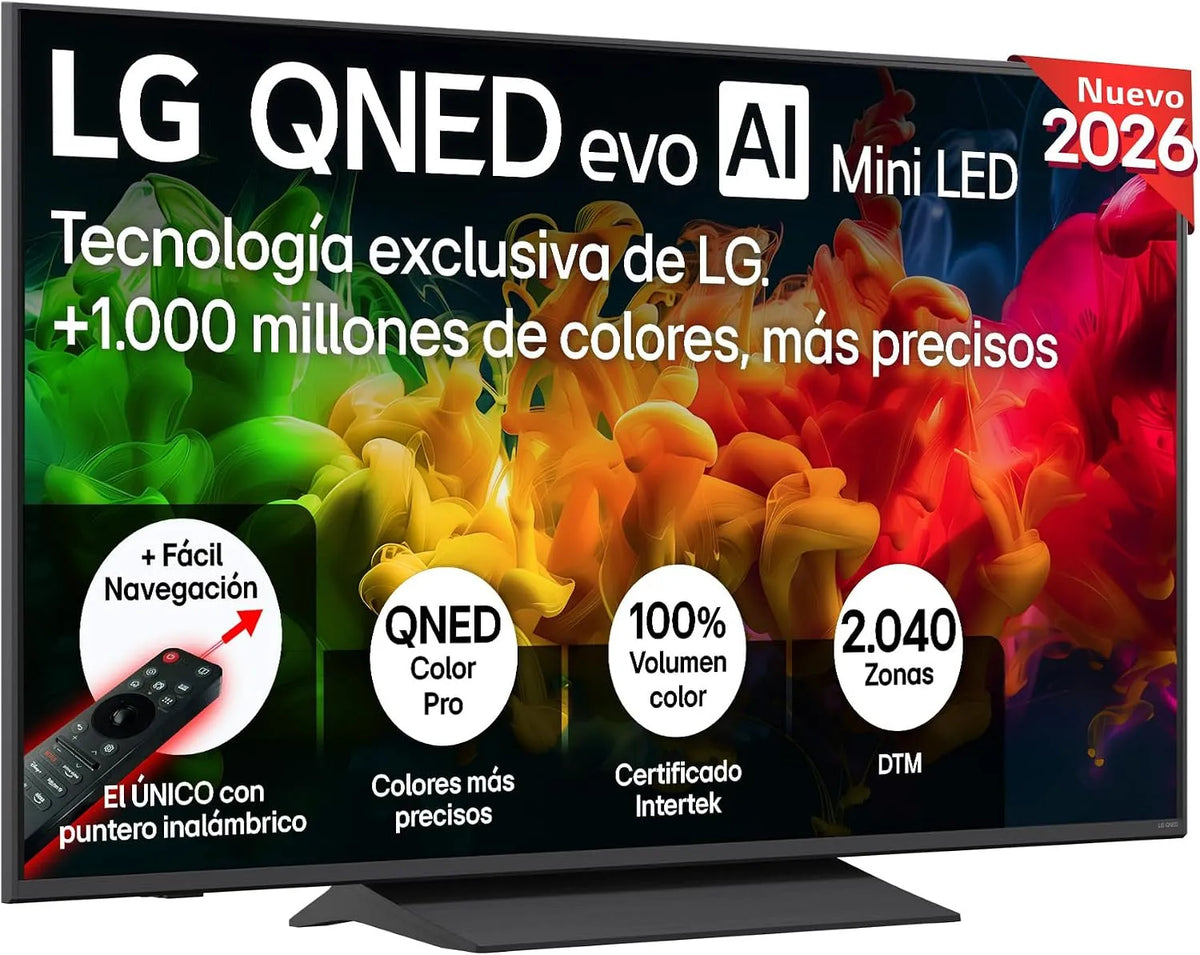LG 55QNED81B6A.AEU Smart TV, 55' QNED MiniLED 4K UHD, beeldscherm met netwerk- en multimediafuncties