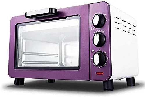 Elektrische oven, timer, elektrische mini-oven, zwart met timer, kleine voor het bakken in de caravan, 15 liter
